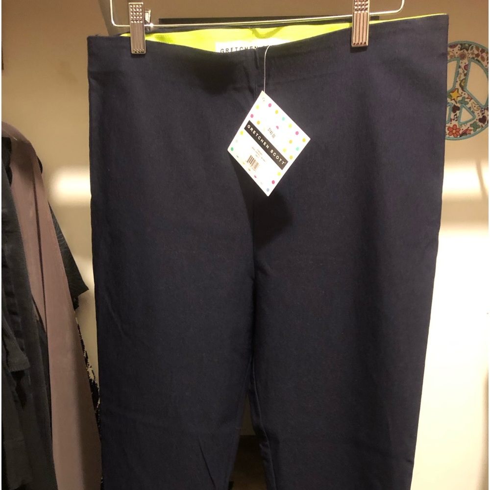 Gretchen Scott Navy blue pull on pants